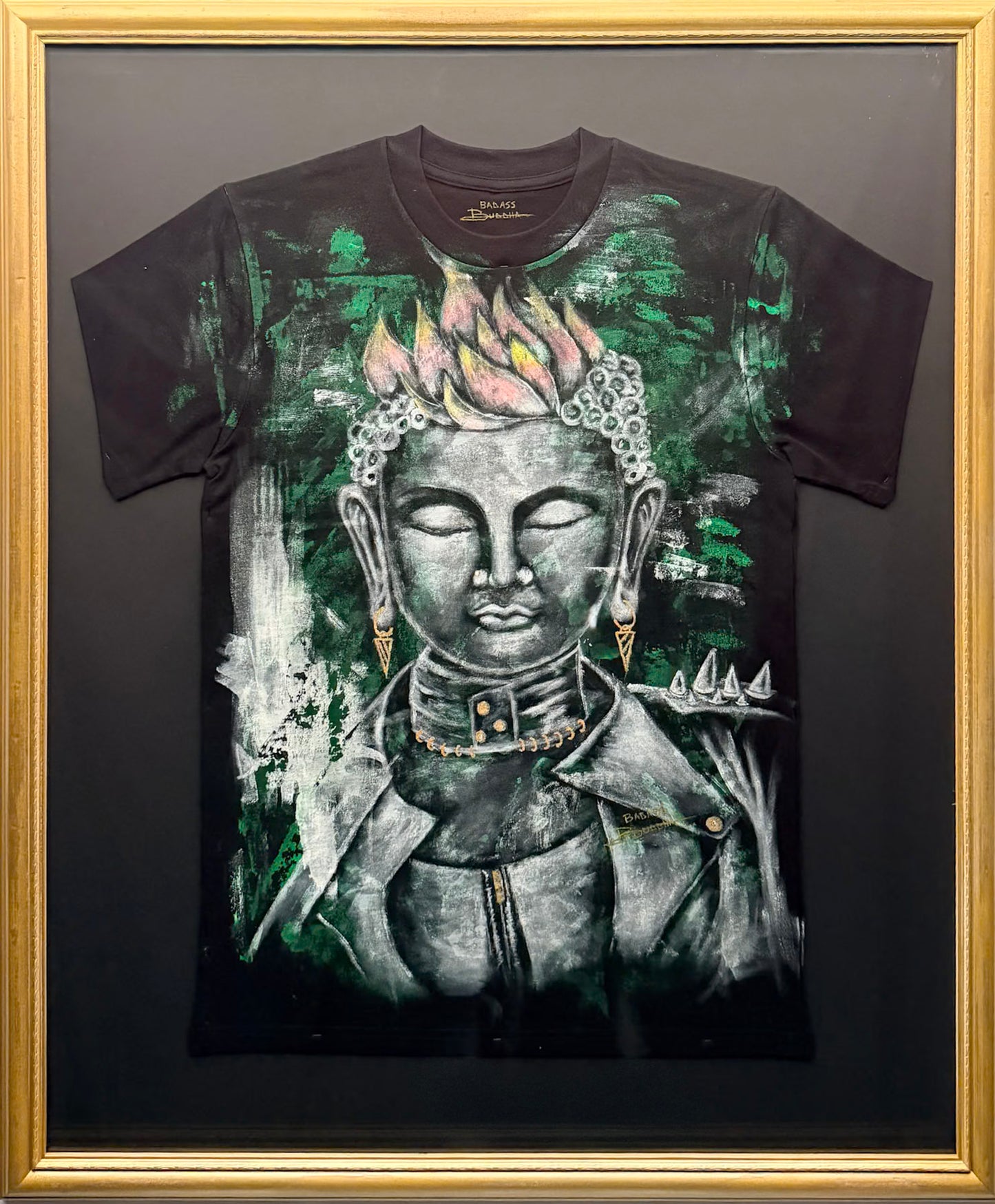 Buddha Punk Art Tee by Annie Espejo